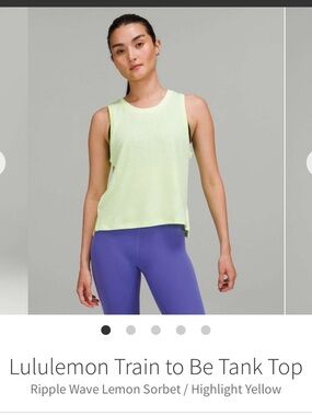 lululemon athletica Ripple Wave Tank in Lemon Sorbet (Highlight Yellow)